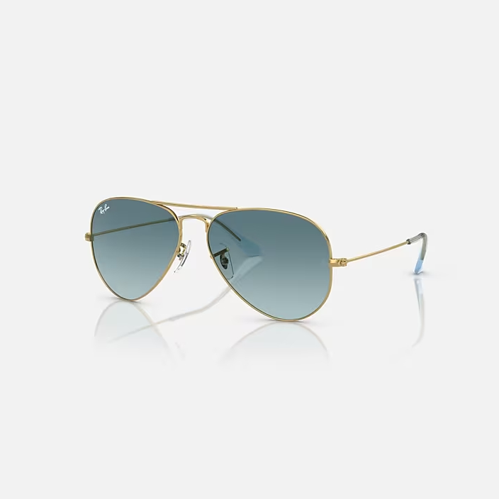 Ray-Ban Aviator Gold & Blue Sunglasses Size 62