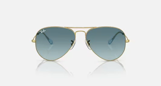 Ray-Ban Aviator Gold & Blue Sunglasses Size 62