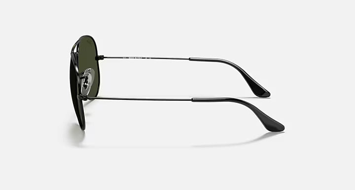 Ray-Ban Aviator Black & Green Sunglasses- Size 58