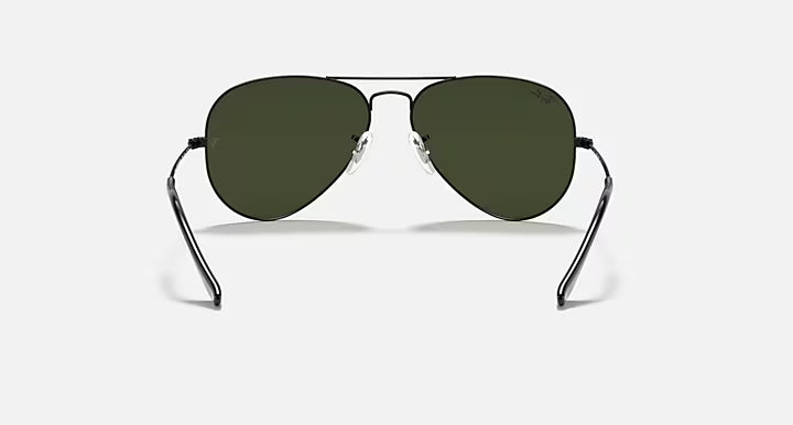 Ray-Ban Aviator Black & Green Sunglasses- Size 58