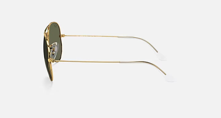 Ray-Ban Aviator Gold &  Green Pilot Sunglasses -Size 55