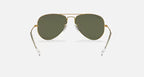 Ray-Ban Aviator Gold &  Green Pilot Sunglasses -Size 55