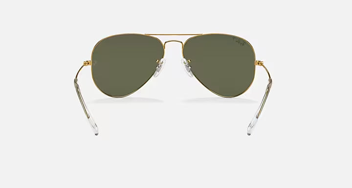 Ray-Ban Aviator Gold &  Green Pilot Sunglasses -Size 55