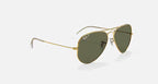 Ray-Ban Aviator Gold &  Green Pilot Sunglasses -Size 55