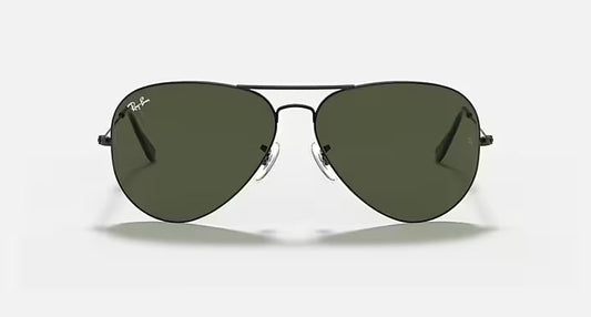 Ray-Ban Aviator LARGE METAL II Black & Green Sunglasses -Size 62