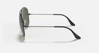 Ray-Ban Aviator LARGE METAL II Black & Green Sunglasses -Size 62