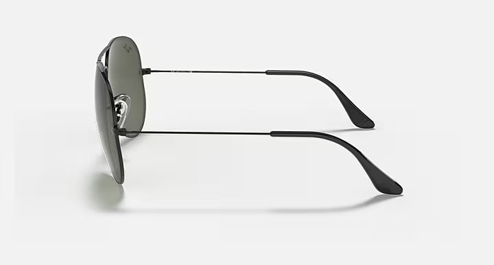 Ray-Ban Aviator LARGE METAL II Black & Green Sunglasses -Size 62