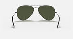 Ray-Ban Aviator LARGE METAL II Black & Green Sunglasses -Size 62