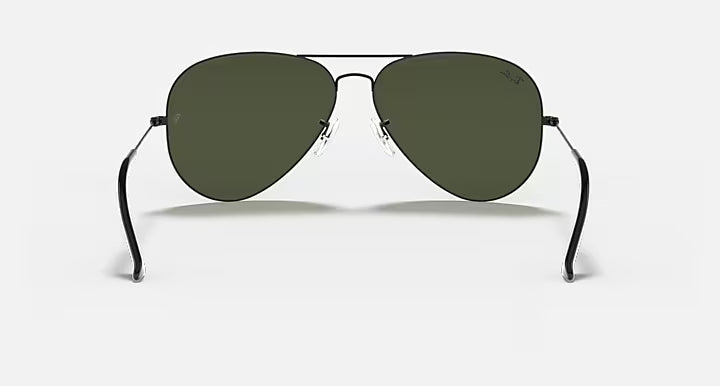 Ray-Ban Aviator LARGE METAL II Black & Green Sunglasses -Size 62