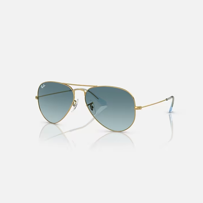 Ray-Ban Aviator Gold & Gradient Blue Sunglasses -Size 55
