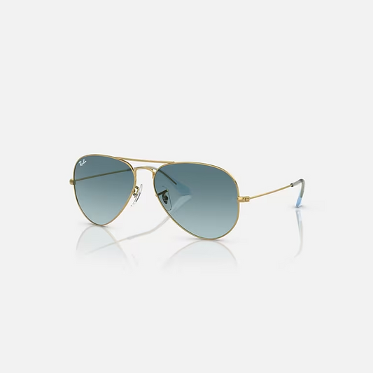 Ray-Ban Aviator Gold & Gradient Blue Sunglasses- Size 58