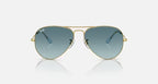 Ray-Ban Aviator Gold & Gradient Blue Sunglasses -Size 55