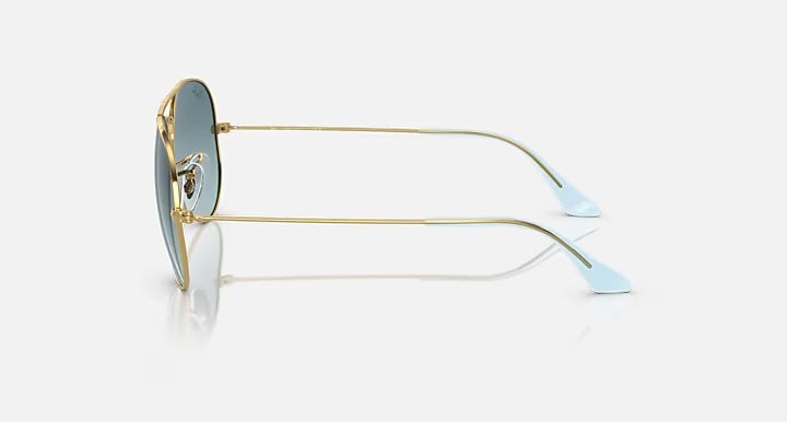 Ray-Ban Aviator Gold & Gradient Blue Sunglasses- Size 58