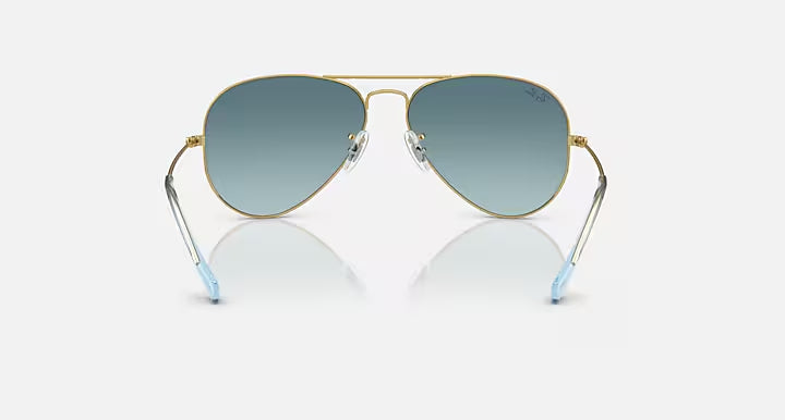 Ray-Ban Aviator Gold & Gradient Blue Sunglasses- Size 58