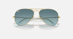 Ray-Ban Aviator Gold & Gradient Blue Sunglasses- Size 58