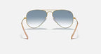 Ray-Ban Aviator Gold & Light Blue Sunglasses Size 62