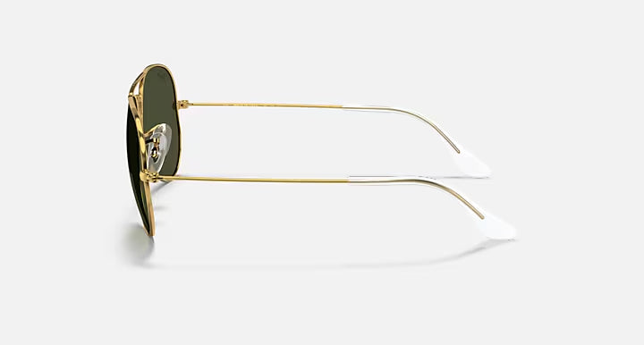 RAY-BAN Aviator Gold & Green Sunglasses-Size 62