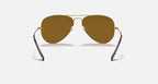 RAY-BAN Aviator  Gold & Brown Sunglasses- Size 62