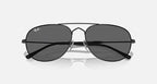 Ray-Ban Black & Dark Grey Sunglasses - Size 57