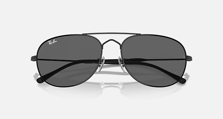 Ray-Ban Black & Dark Grey Sunglasses - Size 57