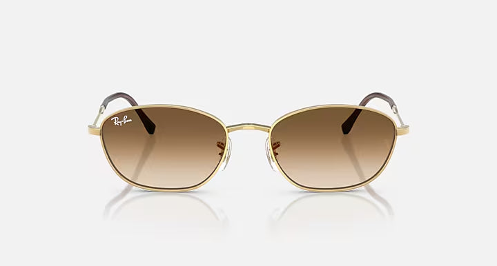 RAY-BAN RB3749 Gold & Clear Gradient Brown Sunglasses -Size 55