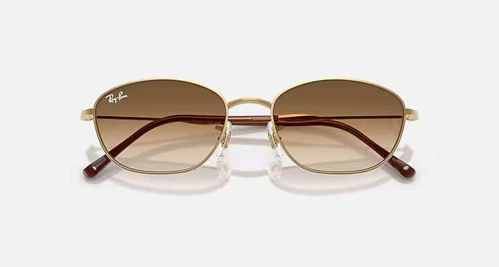 RAY-BAN RB3749 Gold & Clear Gradient Brown Sunglasses -Size 55