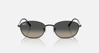 RAY-BAN RB3749 Black & Grey Gradient Irregular Sunglasses For Women L