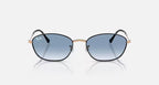 RAY-BAN RB3749 Black & Clear Gradient Blue Sunglasses- Size 55