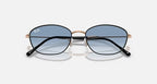 RAY-BAN RB3749 Black & Clear Gradient Blue Sunglasses- Size 55