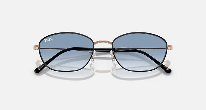 RAY-BAN RB3749 Black & Clear Gradient Blue Sunglasses- Size 55