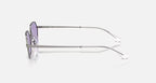 RAY-BAN YEVI BIO-BASED Gunmetal & Violet Irregular Sunglasses For Unisex L