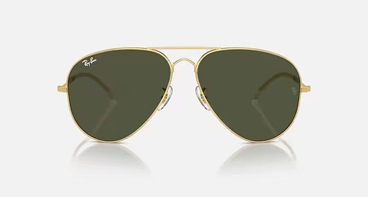 RAY-BAN OLD AVIATOR Arista Gold & Green Pilot Sunglasses For Unisex XXL