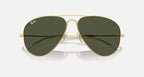 RAY-BAN OLD AVIATOR Arista Gold & Green Pilot Sunglasses For Unisex XXL