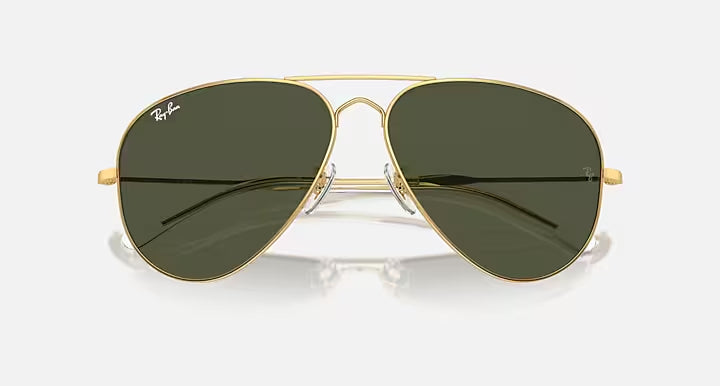 RAY-BAN OLD AVIATOR Arista Gold & Green Pilot Sunglasses For Unisex XXL