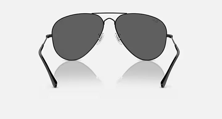 RAY-BAN Aviator Black & Dark Grey Sunglasses- Size 62