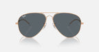 RAY-BAN OLD AVIATOR Rose Gold & Blue Pilot Sunglasses For Unisex XL