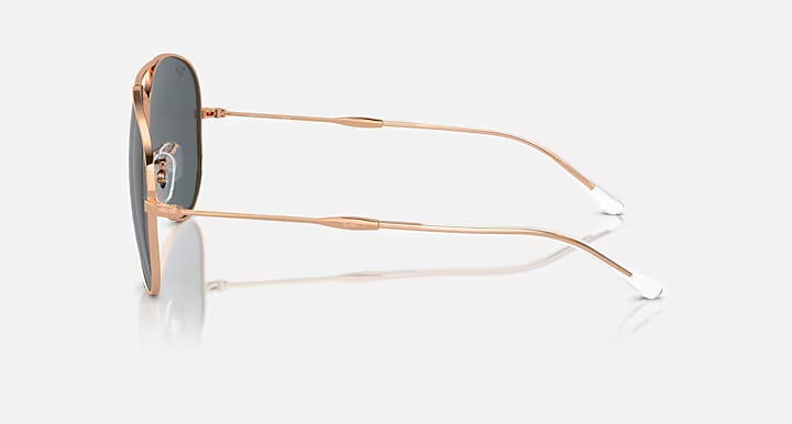 RAY-BAN OLD AVIATOR Rose Gold & Blue Pilot Sunglasses For Unisex XL