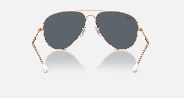 RAY-BAN OLD AVIATOR Rose Gold & Blue Pilot Sunglasses For Unisex XL
