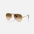 RAY-BAN AVIATOR MAX Arista Gold & Clear Gradient Brown Pilot Sunglasses For Unisex XL