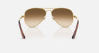 RAY-BAN AVIATOR MAX Arista Gold & Clear Gradient Brown Pilot Sunglasses For Unisex XL
