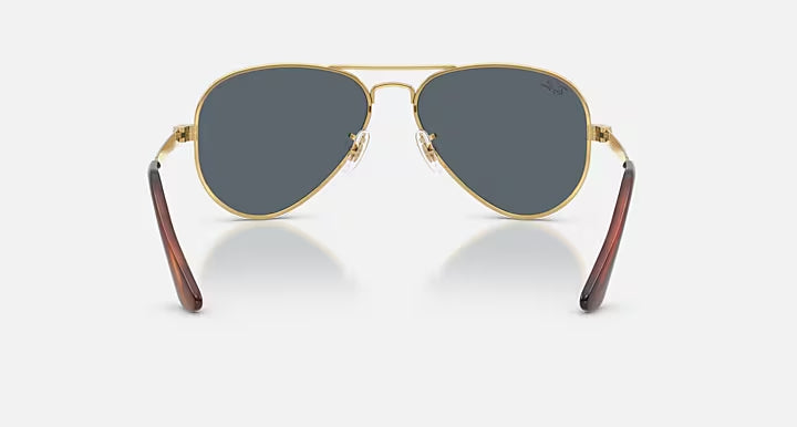 RAY-BAN AVIATOR MAX Arista Gold & Blue Pilot Sunglasses For Unisex XL