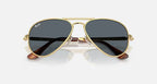 RAY-BAN AVIATOR MAX Arista Gold & Blue Pilot Sunglasses For Unisex XL