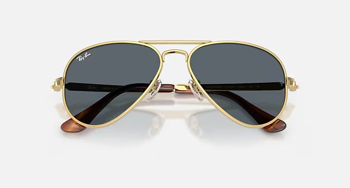 RAY-BAN AVIATOR MAX Arista Gold & Blue Pilot Sunglasses For Unisex XL