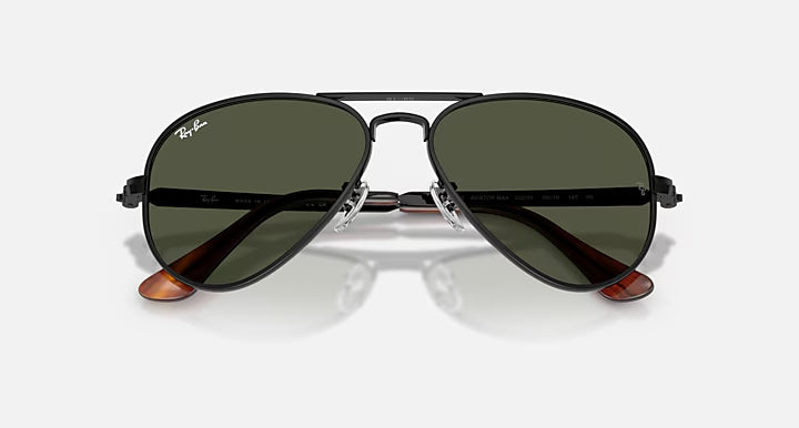 Ray-Ban Aviator MAX Black & Green Sunglasses - Size 58