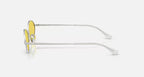 Ray-Ban Oval Silver & Yellow Sunglasses- Size 56