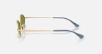 Ray-Ban Gold & Green Oval Sunglasses -Size 56