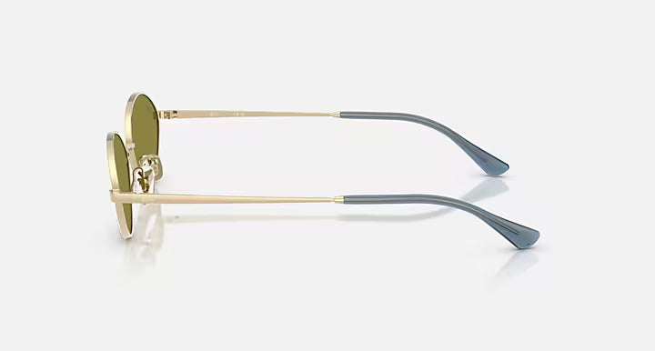 Ray-Ban Gold & Green Oval Sunglasses -Size 56