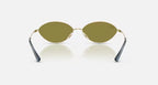 Ray-Ban Gold & Green Oval Sunglasses -Size 56
