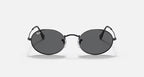 Ray-Ban Oval Metal Black & Dark Grey Sunglasses -Size 51