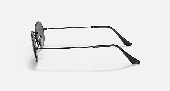 Ray-Ban Oval Metal Black & Dark Grey Sunglasses -Size 51